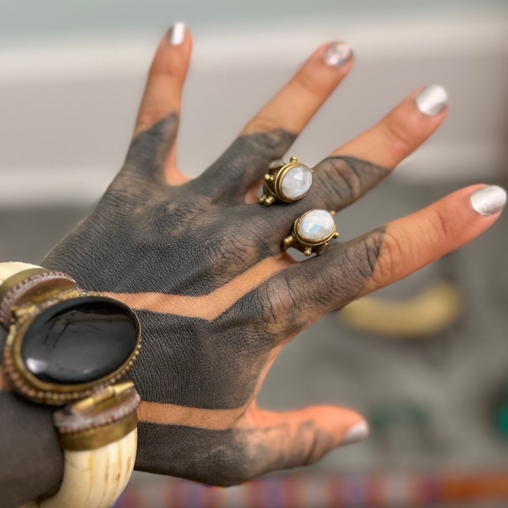 Gold Quartz Adjustable Ring